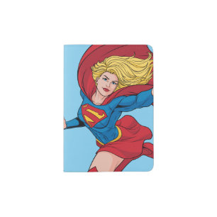 Supergirl Flying Upwards Illustration Passport Holder