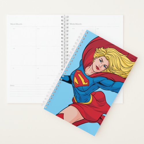 Supergirl Flying Upwards Illustration Planner