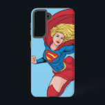 Supergirl Flying Upwards Illustration Samsung Galaxy S21 Case<br><div class="desc">Check out this flying Supergirl character art illustration with her cape flying in the wind!</div>