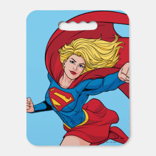Supergirl Flying Upwards Illustration Seat Cushion