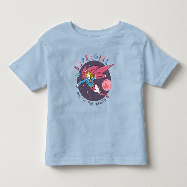 Supergirl Flying Upwards Illustration Toddler T-shirt (Front)