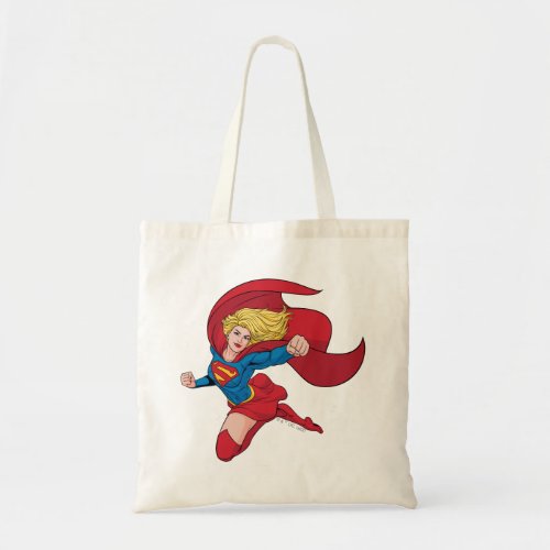 Supergirl Flying Upwards Illustration Tote Bag