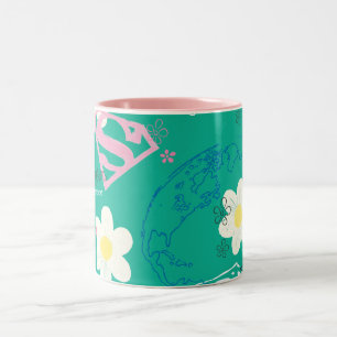Supergirl for Peace Pattern Two-Tone Coffee Mug