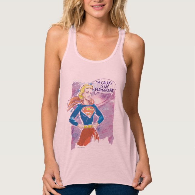 Supergirl Galaxy Tank Top (Front)
