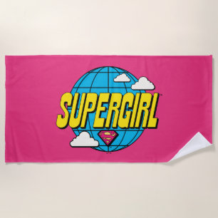 Supergirl Global Pop Graphic Beach Towel