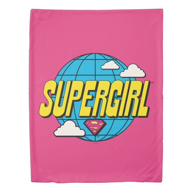 Supergirl Global Pop Graphic Duvet Cover (Front)