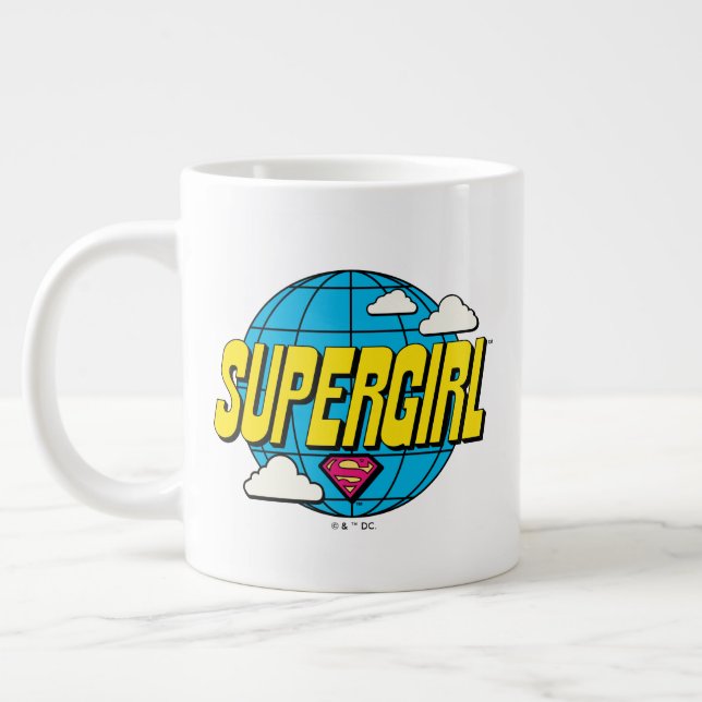 Supergirl Global Pop Graphic Giant Coffee Mug (Left)