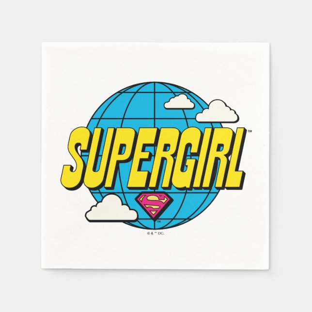 Supergirl Global Pop Graphic Napkins (Front)