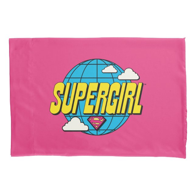 Supergirl Global Pop Graphic Pillow Case (Front)