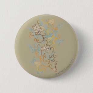 Supergirl Gold and Brown Button