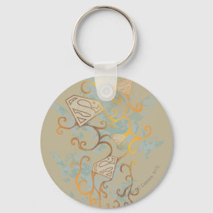 Supergirl Gold and Brown Keychain