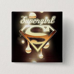 Supergirl Gold Drips Button