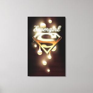 Supergirl Gold Drips Canvas Print