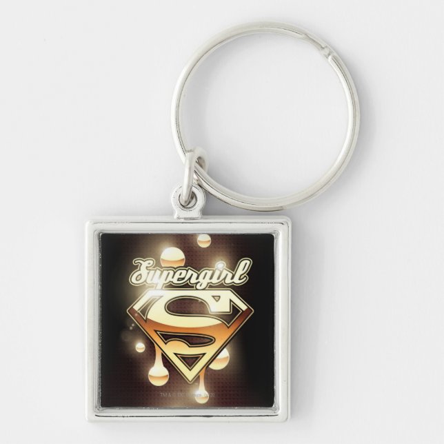 Supergirl Gold Drips Keychain (Front)