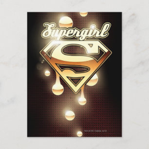 Supergirl Gold Drips Postcard