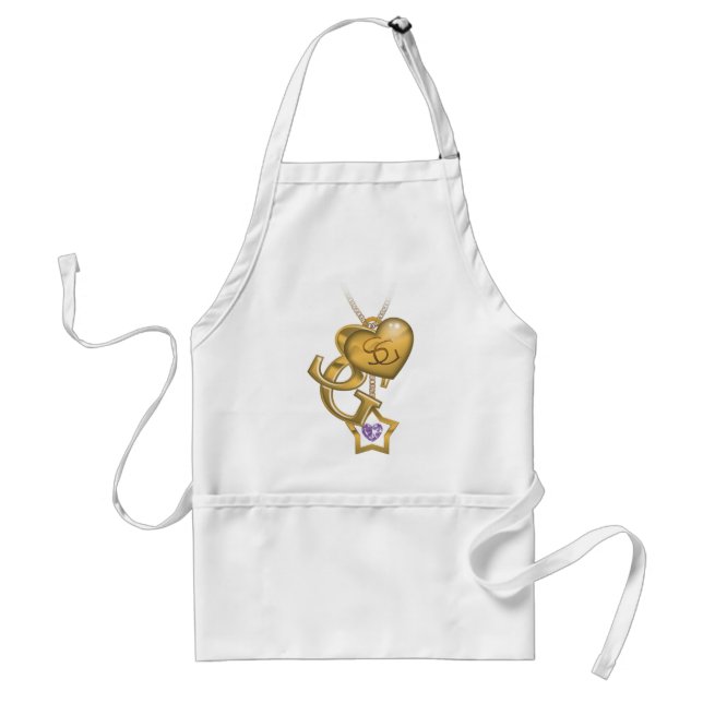 Supergirl Gold Locket Adult Apron (Front)