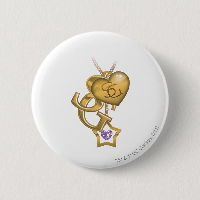 Supergirl Gold Locket Button (Front)