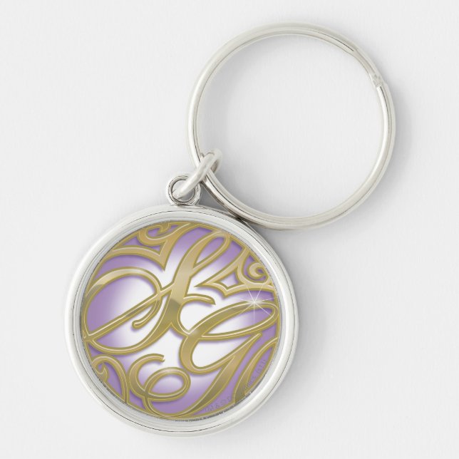 Supergirl Gold & Purple Circle Logo Keychain (Front)