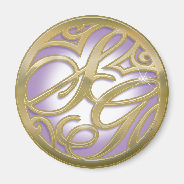 Supergirl Gold & Purple Circle Logo Magnet (Front)