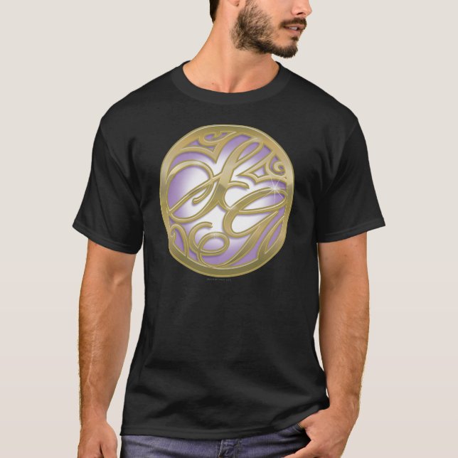 Supergirl Gold & Purple Circle Logo T-Shirt (Front)