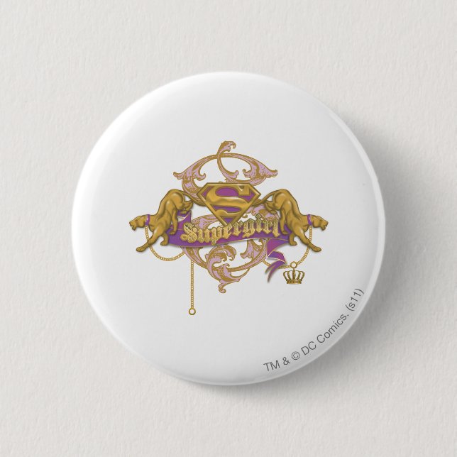 Supergirl Golden Cat 2 Pinback Button (Front)