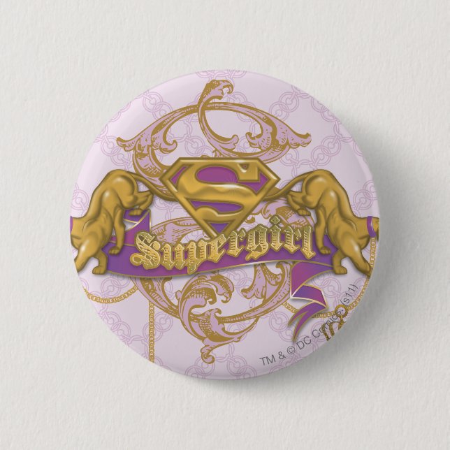 Supergirl Golden Cat 3 Pinback Button (Front)