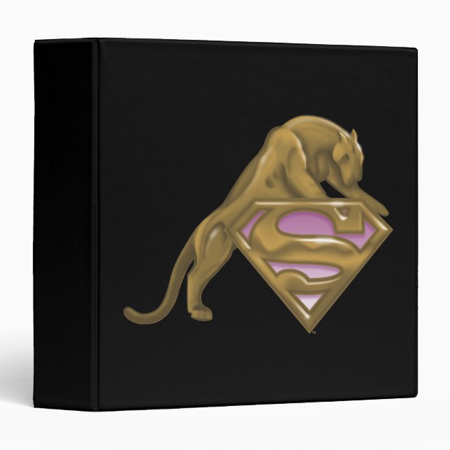 Supergirl Golden Cat 3 Ring Binder (Front/Spine)