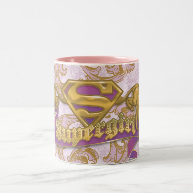 Supergirl Golden Cat 3 Two-Tone Coffee Mug (Center)