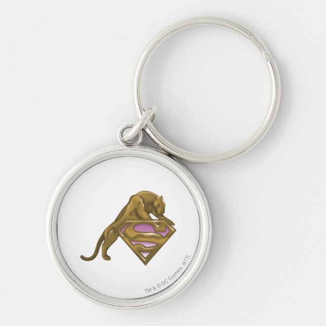 Supergirl Golden Cat Keychain (Front)