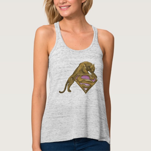 Supergirl Golden Cat Tank Top (Front)