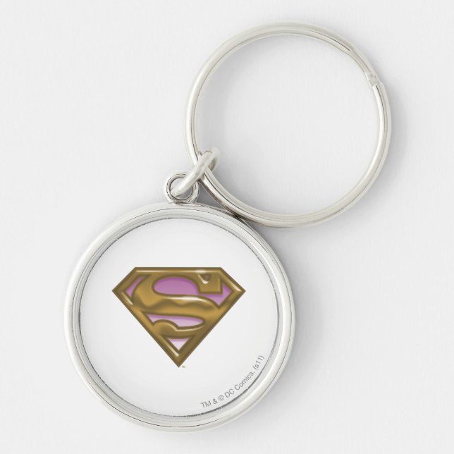 Supergirl Golden Logo Keychain (Front)