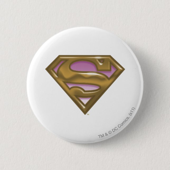 Supergirl Golden Logo Pinback Button (Front)