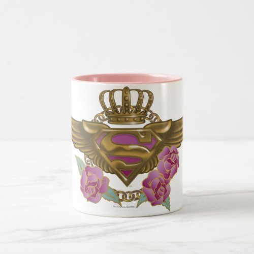 Supergirl Golden Wings Two_Tone Coffee Mug