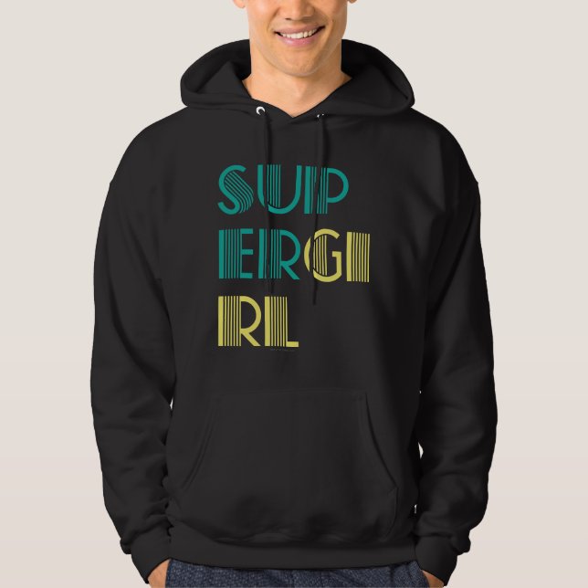 Supergirl Green and Yellow Hoodie (Front)