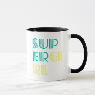 Supergirl Green and Yellow Mug