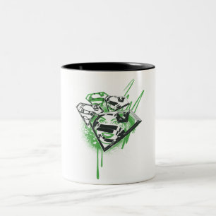 Supergirl Green Spills Two-Tone Coffee Mug