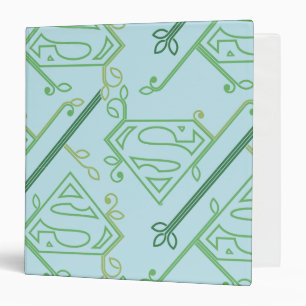 Supergirl Green Vine Logo Pattern 3 Ring Binder