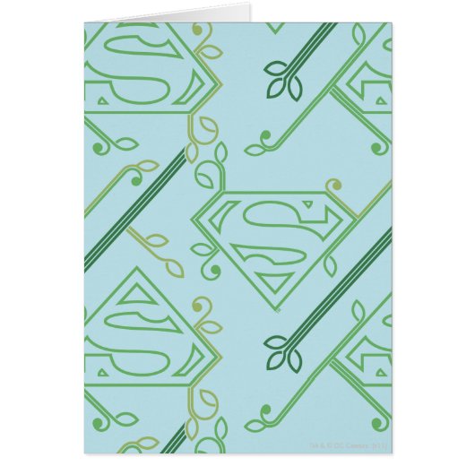 Supergirl Green Vine Logo Pattern Cards (Front)