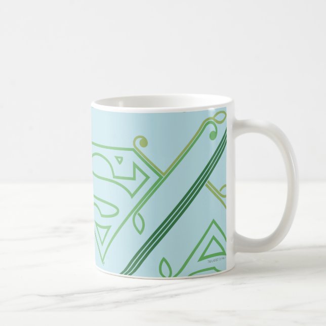 Supergirl Green Vine Logo Pattern Coffee Mug (Right)