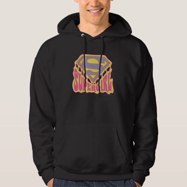 Supergirl Groovy Logo Hoodie (Front)