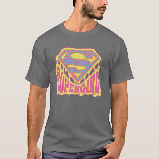 Supergirl Groovy Logo T-Shirt (Front)