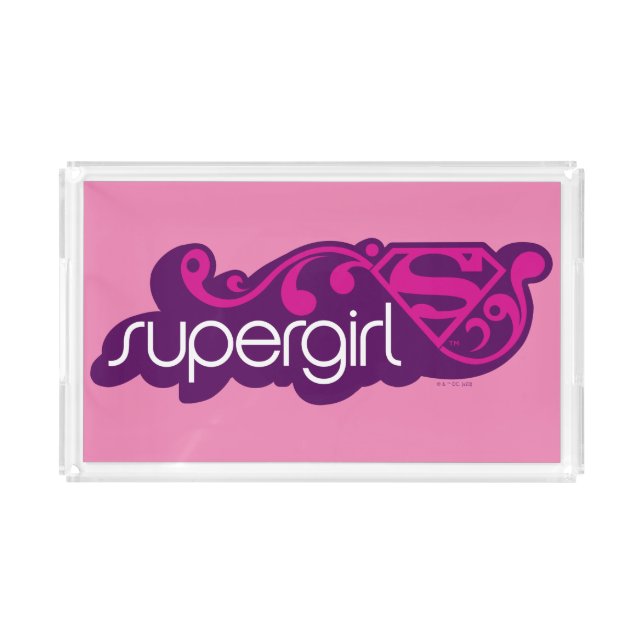 Supergirl Groovy Name and S-Shield Acrylic Tray (Front)