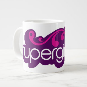 Supergirl Groovy Name and S-Shield Giant Coffee Mug