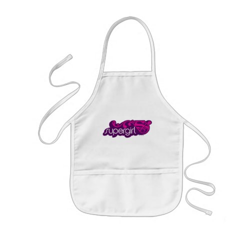Supergirl Groovy Name and S_Shield Kids Apron