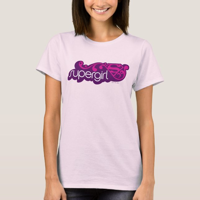 Supergirl Groovy Name and S-Shield T-Shirt (Front)