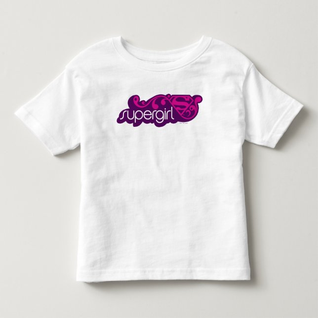 Supergirl Groovy Name and S-Shield Toddler T-shirt (Front)