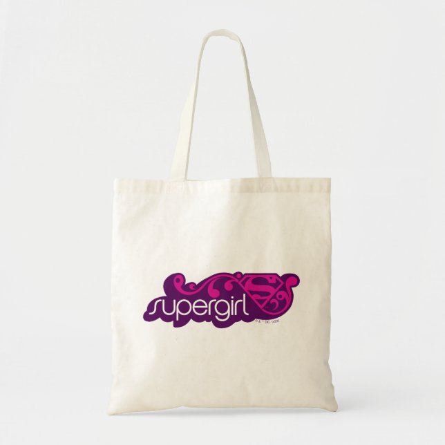 Supergirl Groovy Name and S-Shield Tote Bag (Front)
