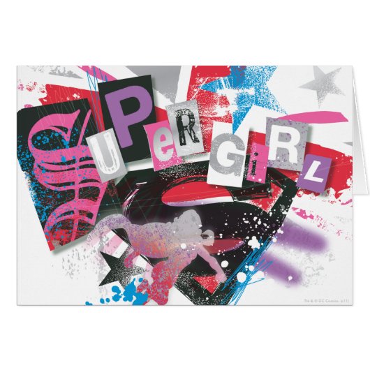 Supergirl Grunge Design Cards (Front Horizontal)