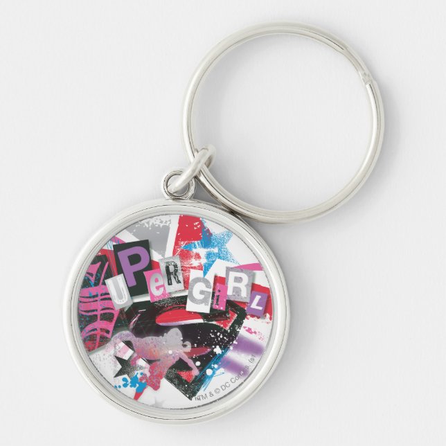 Supergirl Grunge Design Keychain (Front)
