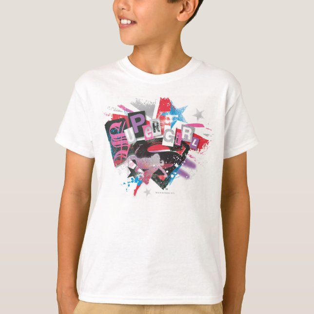 Supergirl Grunge Design T-Shirt (Front)